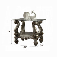 86845 Antique Platine Finish Occasional Tables Versailles Picardy Collection By Acme Furniture