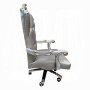 92822 Antique Platinum Finish Office Chair Versailles Collection