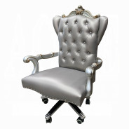 92822 Antique Platinum Finish Office Chair Versailles Collection