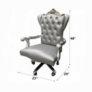 92822 Antique Platinum Finish Office Chair Versailles Collection