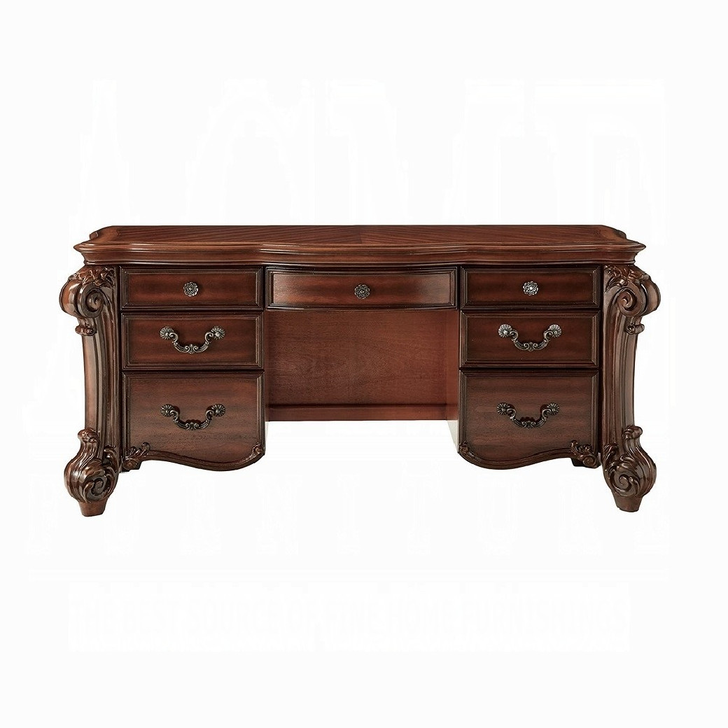 22009 Cherry finish Vanity & Mirror Vendome Collection By Acme Furniture