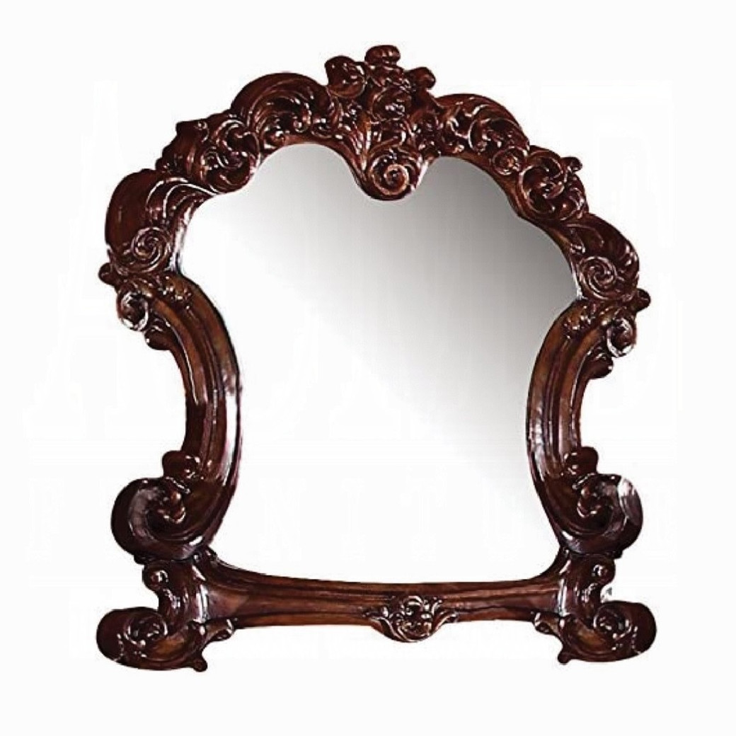 22009 Cherry finish Vanity & Mirror Vendome Collection By Acme Furniture
