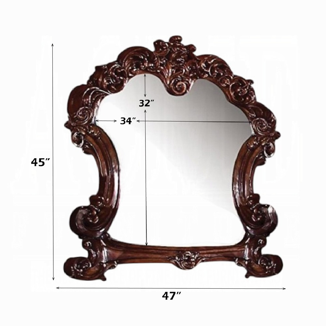 22009 Cherry finish Vanity & Mirror Vendome Collection By Acme Furniture