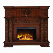 AC01312 Cherry Oak Finish Fireplace Vendome Collection by Acme Furniture