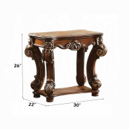 82002 Cherry Oak Finish Occasional Tables Square Coffee Table Acme Vendome Collection