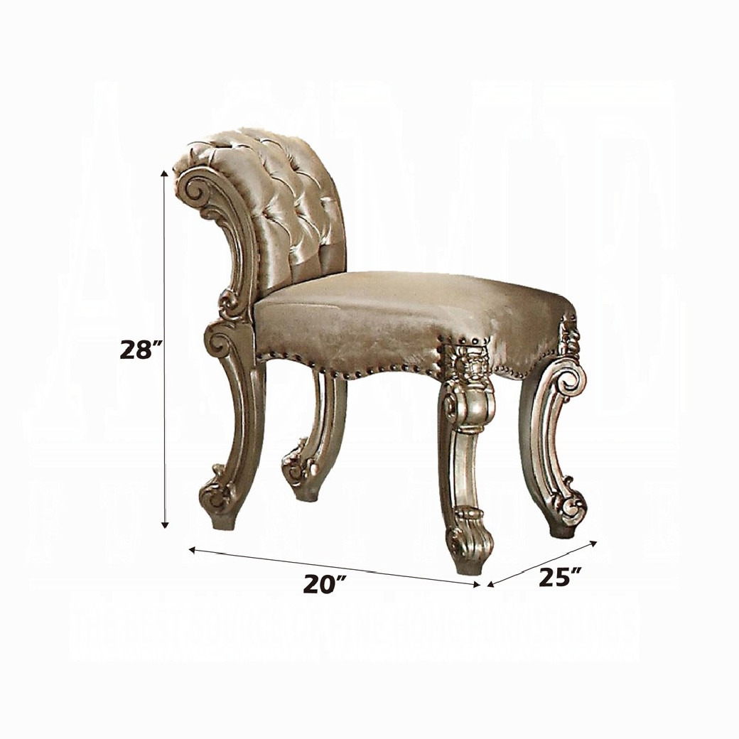 23007 Gold Patina Finish Vanity & Mirror Dresden Collection By Acme Furniture