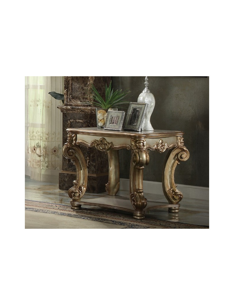 Acme 83000 Coffee Table Vendome Collection Gold Patina Finish