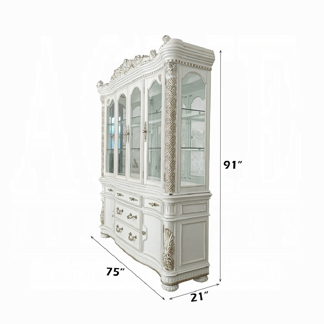 DN01350 Vendome Antique Pearl Collection China & Hutch By Acme Furniture
