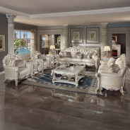 LV01525 Oversized Sofa W/6 Pillows Vendome Antique Pearl  Collection By Acme Furniture