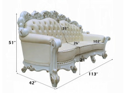 LV01525 Oversized Sofa W/6 Pillows Vendome Antique Pearl  Collection By Acme Furniture