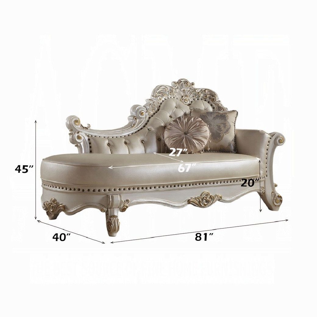 BD01523 Chaise Vendome Antique Pearl Collection by Acme Furniture