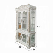 DN01223 Antique Pearl Finish Curio Vendome Collection By Acme Furniture