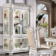 DN01223 Antique Pearl Finish Curio Vendome Collection By Acme Furniture