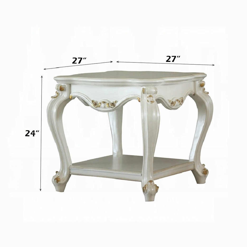 53460 Fabric /Antique Pearl Finish Living Room Picardy II Collection By Acme Furniture