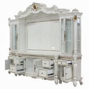 91815 Entertainment Center Antique Pearl Finish Picardy Collection by Acme Furniture