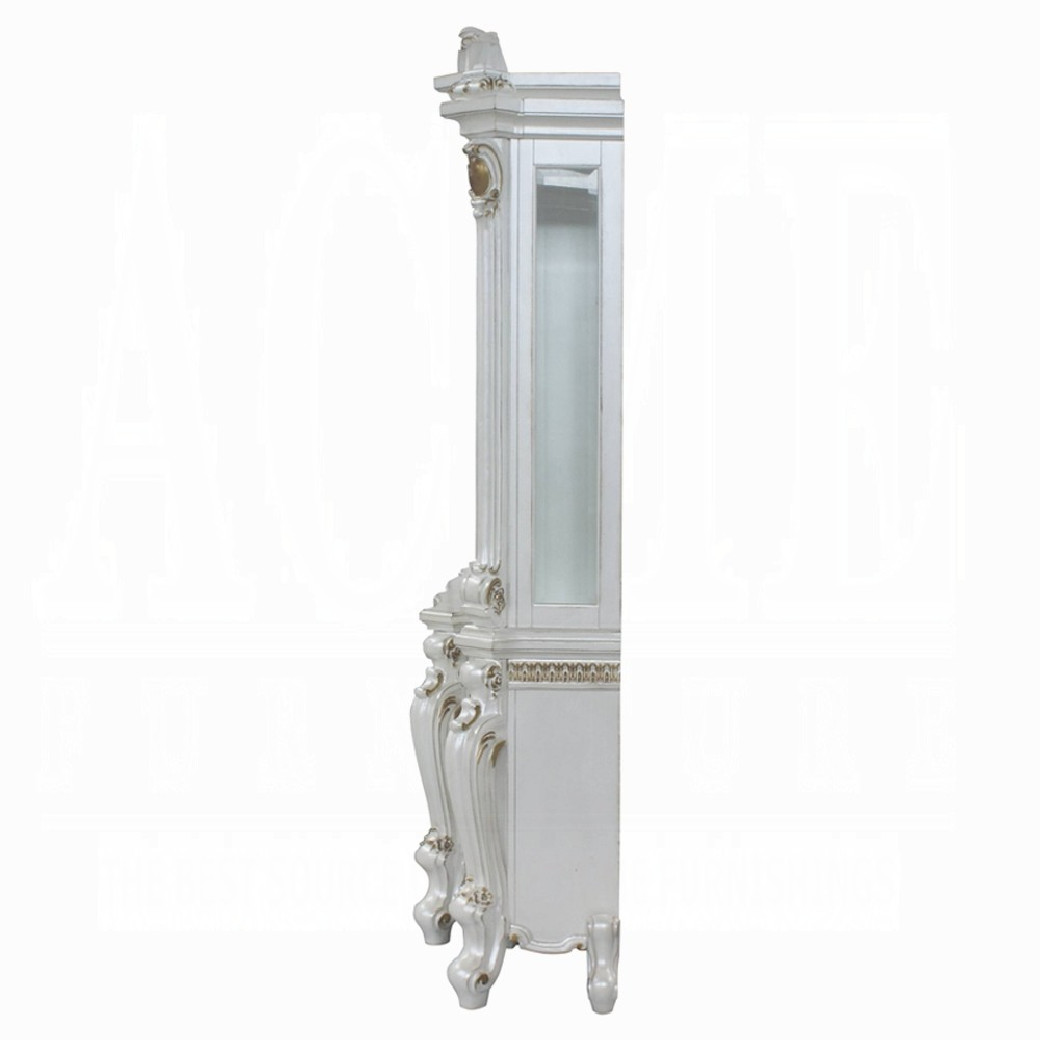 91815 Entertainment Center Antique Pearl Finish Picardy Collection by Acme Furniture