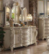28207EK Canopy Bed Vintage Style Picardy Collection by Acme Furniture