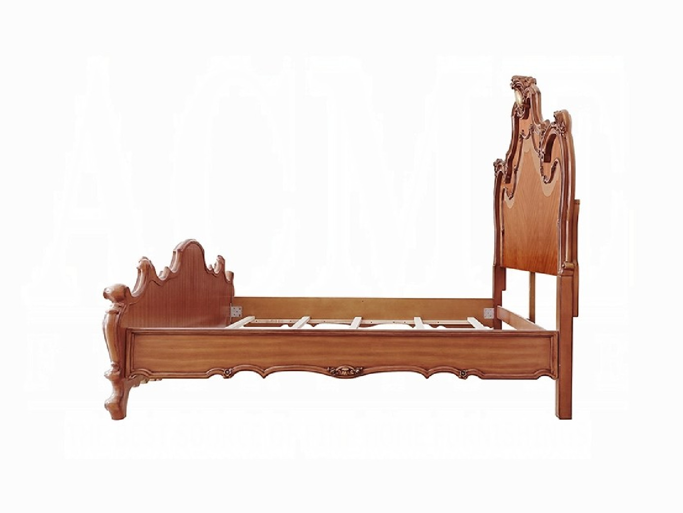 BD01353 EKing Size Bed Set Honey Oak Finish Picardy Collection by Acme Furniture
