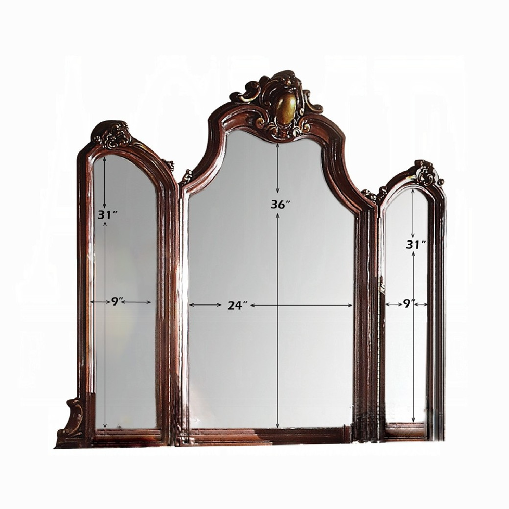 BD01353 EKing Size Bed Set Honey Oak Finish Picardy Collection by Acme Furniture