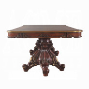 668220 Double Pedestal Dining Table Cherry Finish Picardy Collection by Acme Furniture