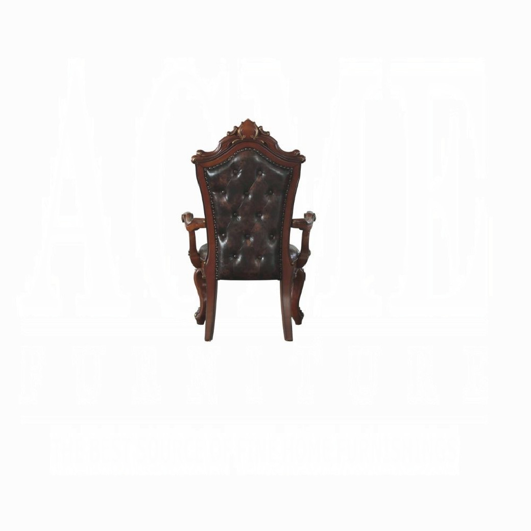 668220 Double Pedestal Dining Table Cherry Finish Picardy Collection by Acme Furniture