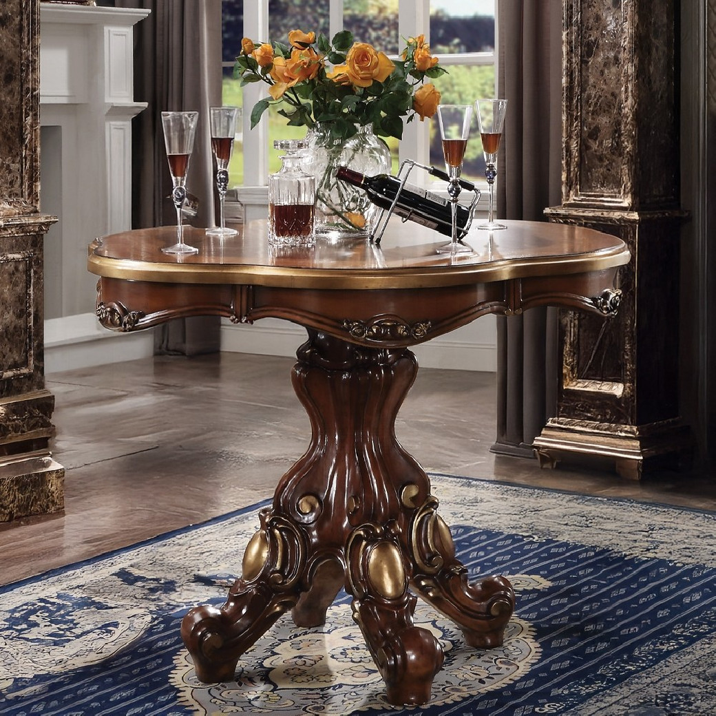 78220 Counter Dining Set Cherry Oak Finish Picardy Collection by Acme Furniture