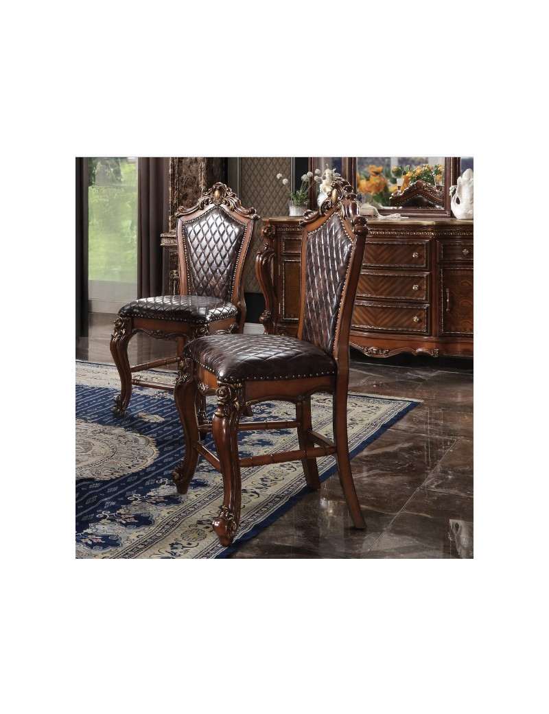 78220 Counter Dining Set Cherry Oak Finish Picardy Collection by Acme Furniture