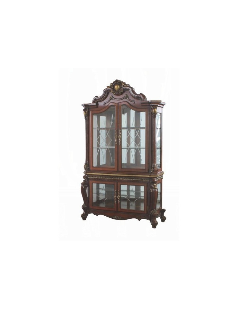 68229 Curio Cherry Oak Finish Picardy Collection By Acme Furniture