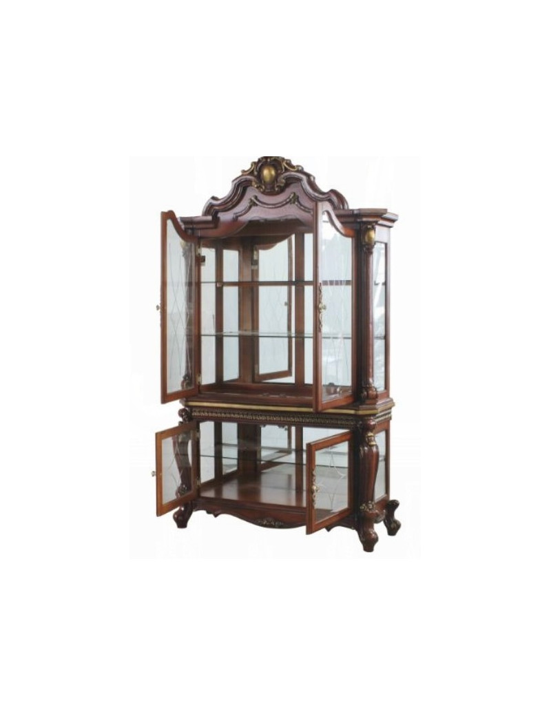 68229 Curio Cherry Oak Finish Picardy Collection By Acme Furniture