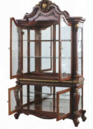 68229 Curio Cherry Oak Finish Picardy Collection By Acme Furniture