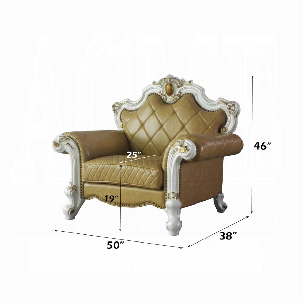 58212 Accent Chair Butterscoth PU Picardy Collection by Acme Furniture