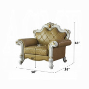 58212 Accent Chair Butterscoth PU Picardy Collection by Acme Furniture