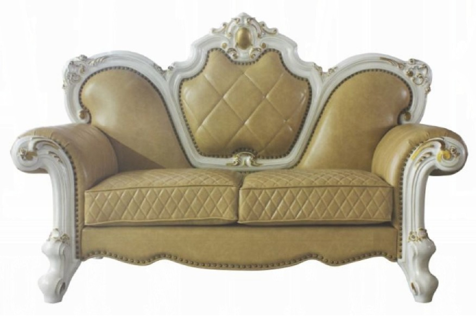 58210 Acme Butterscotch Pearl Finish Living Room Picardy Collection by Acme Furniture