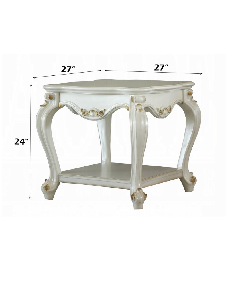 58210 Acme Butterscotch Pearl Finish Living Room Picardy Collection by Acme Furniture