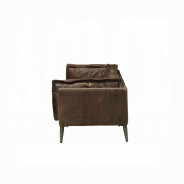 52480 Distress Chocolate Top Grain Leather Contemporary Acme Furniture Collections