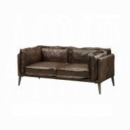 52480 Distress Chocolate Top Grain Leather Contemporary Acme Furniture Collections