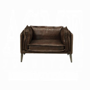 52480 Distress Chocolate Top Grain Leather Contemporary Acme Furniture Collections