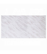 68250 7PC Dining Set Gray Fabric, White Printed Faux Marble & Mirrored Silver Finish Contemporary Style By Acme Furniture