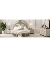 Eastern King Fan Bed Fantosini Silver Collection by Michael Amini 9091000QN3-834
