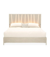 Queen Bed with LED Lights Sand Finish Lotus Bay Collection By Michael Amini  9030000QN3-138