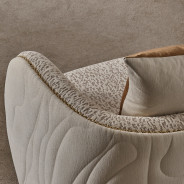 Chair Biscotti Ivory Gold Finish Gineverra Collection By Michael Amini LFR-GNVA835-BSC-839