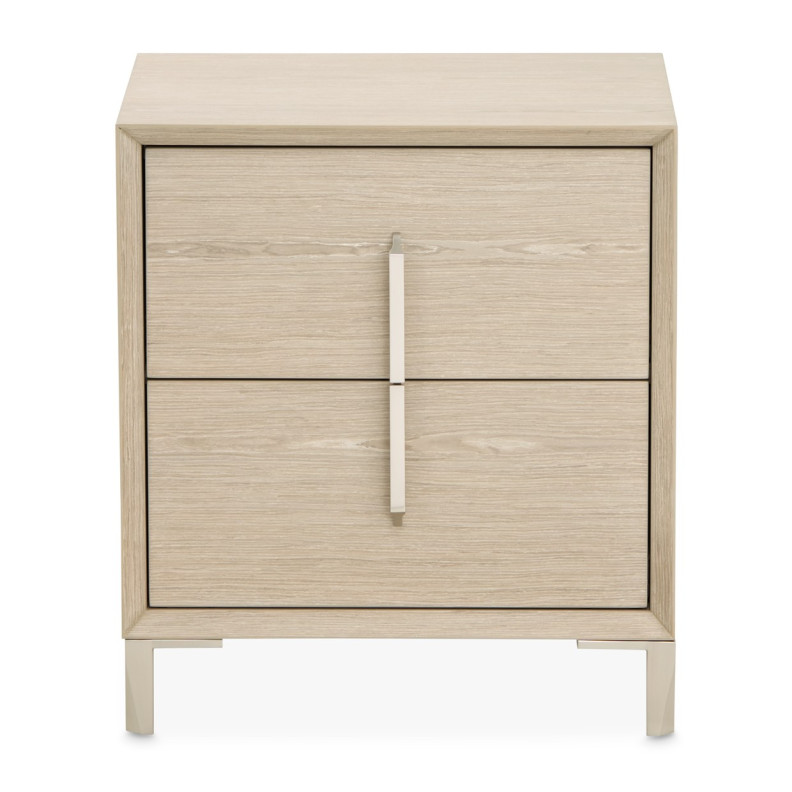 Small Nightstand Sand Finish Lotus bay Collection By Michael Amini 9030040-138