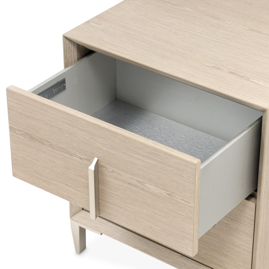 Small Nightstand Sand Finish Lotus bay Collection By Michael Amini 9030040-138