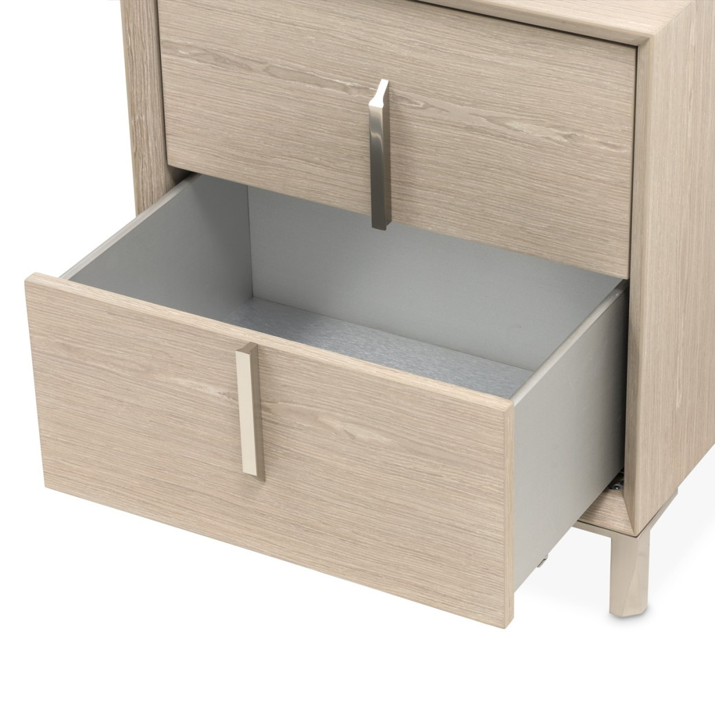 Small Nightstand Sand Finish Lotus bay Collection By Michael Amini 9030040-138