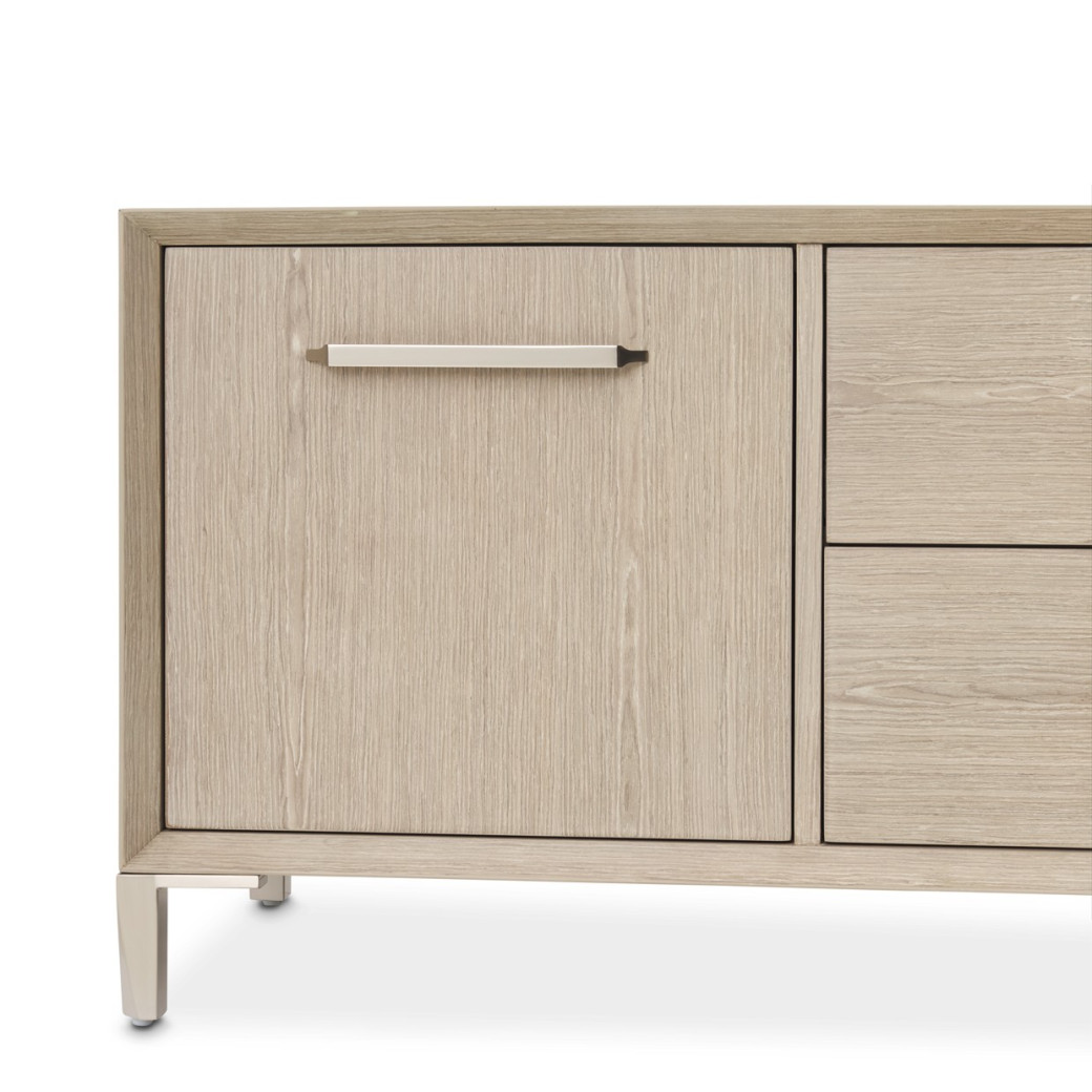 TV Console Sand Finish Lotus Bay Collection By Michael Amini 9030081-138