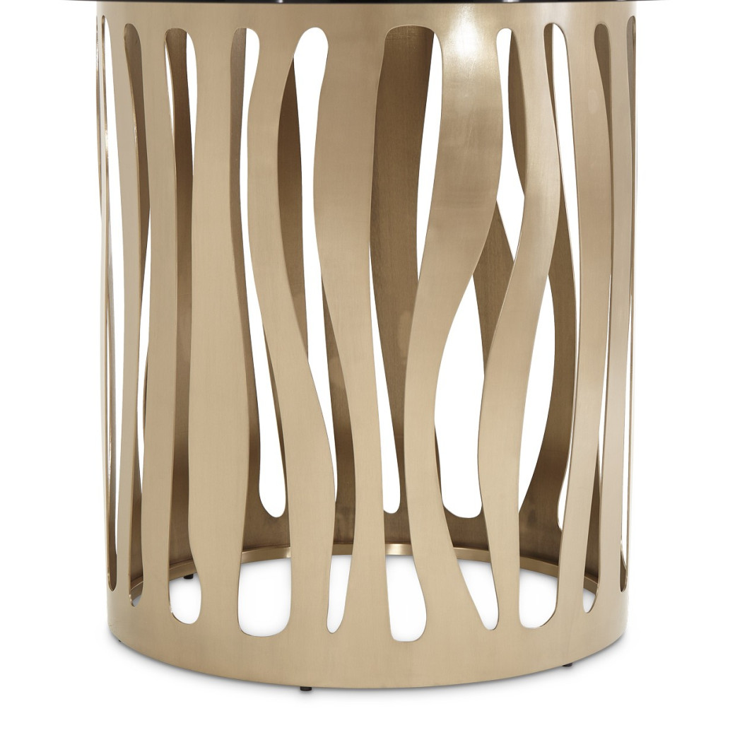 5 PC 54" Round Dining Table La Rachelle Collection By Michael Amini.9034001RND-136