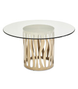 5 PC 54" Round Dining Table La Rachelle Collection By Michael Amini.9034001RND-136