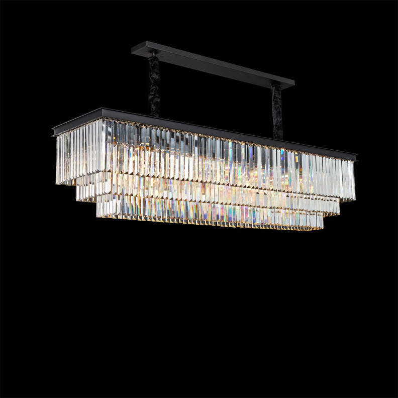 LT-CH1036-20CLR Allure 20-Light Rectangular LED Chandelier By Michael Amini