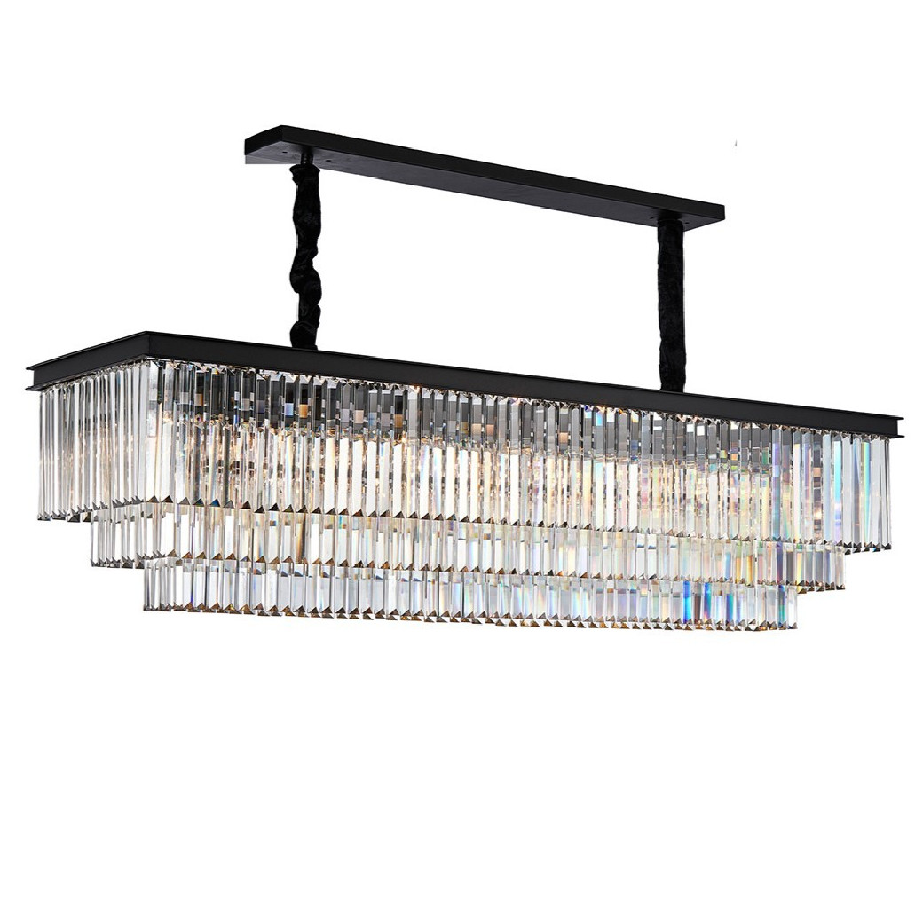 LT-CH1036-20CLR Allure 20-Light Rectangular LED Chandelier By Michael Amini