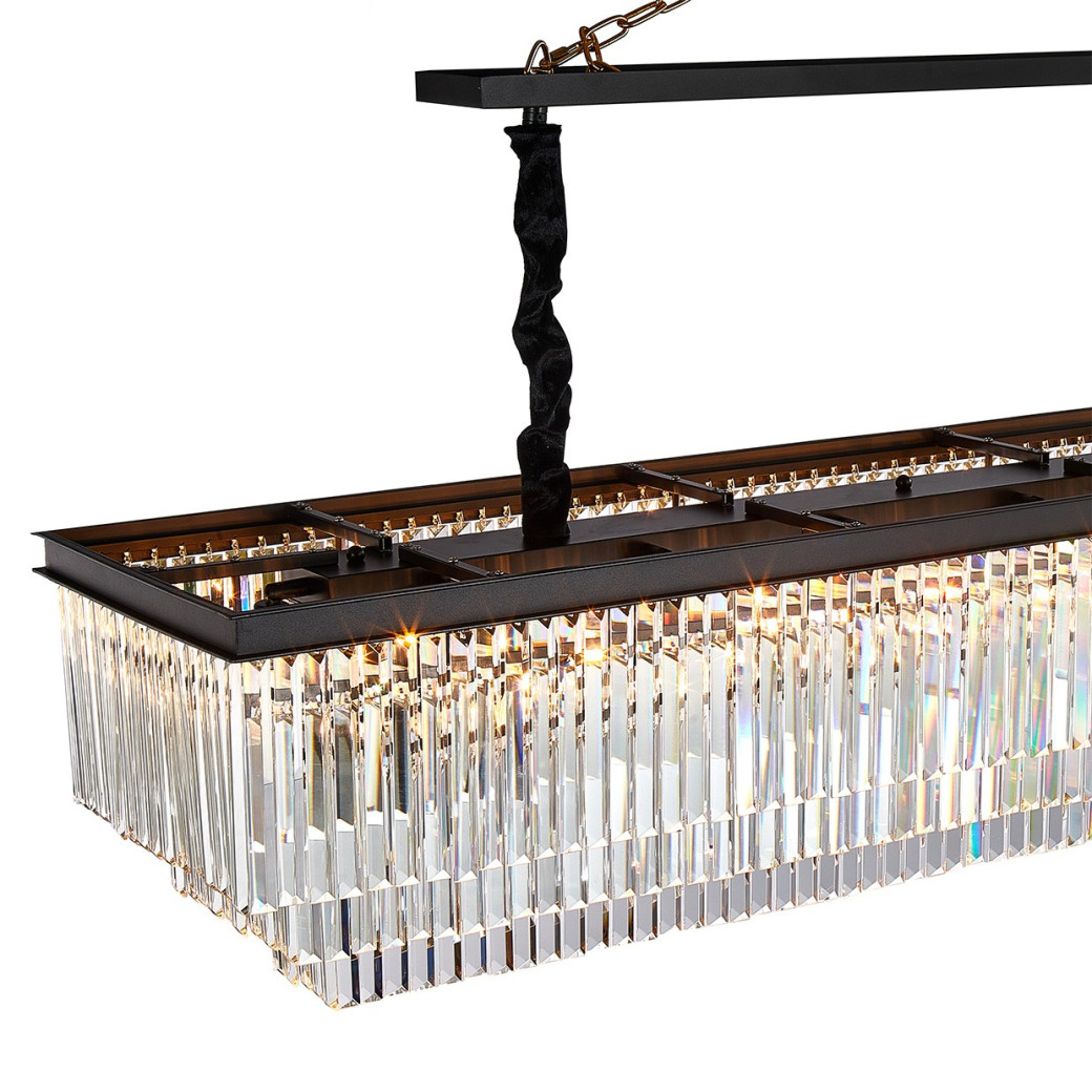 LT-CH1036-20CLR Allure 20-Light Rectangular LED Chandelier By Michael Amini